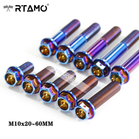 M10 Titanium Drilled Hex Bolts 1.25P/1.5P