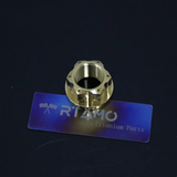 (H=18mm/22mm) RTAMO Titanium Nuts M16 M18 M20X1.5P CNC Flanged Nut Ti Bolts for Motorcycle Rear Axle