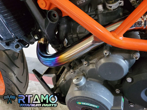 Titaniuim Exhaust Pipe Header Part for KTM DUKE 390 RC390 Husqvarna 401