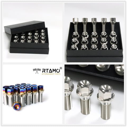 RTAMO Grade5 Titanium Bolts - 20PCS Kit fit for BMW E90, 91, 92, 93, 46, 36 30. E Series F30, 31 34 ,10, 11, 07, 18，01, 02, 03, 04. F Series