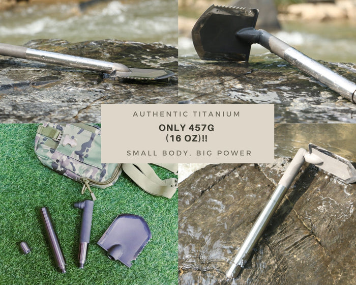 Titanium Folding and assembling Shovel multifunctional for Vehicle tools