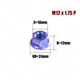 Titanium Flange Nuts M5 to M18 All Sizes
