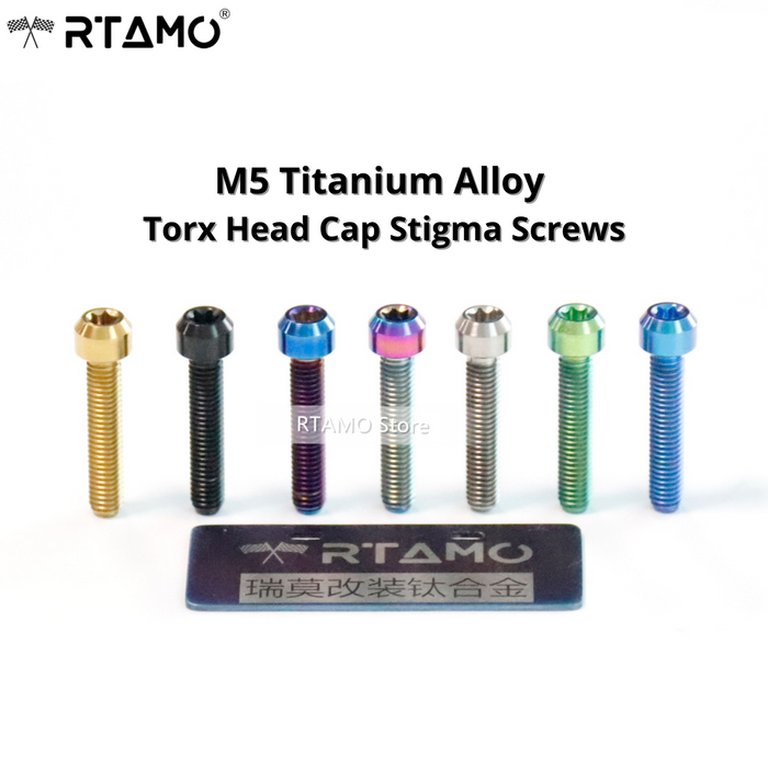 M5 Titanium Cylindrical Head Bolts Torx Drive