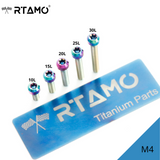 M4 Titanium Cylindrical Head Bolts Torx Drive
