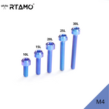 M4 Titanium Cylindrical Head Bolts Torx Drive