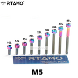 M5 Titanium Cylindrical Head Bolts Torx Drive