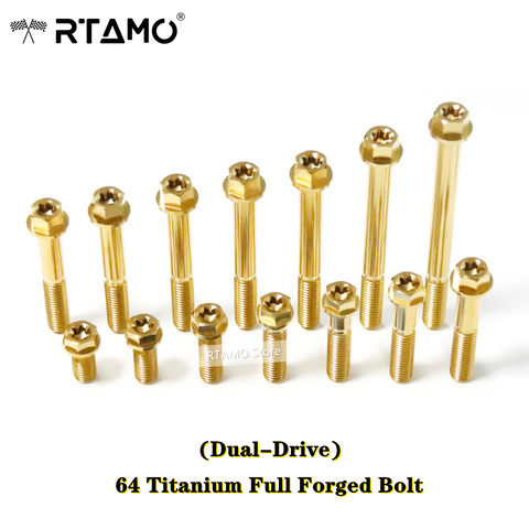 64 Titanium Full Forged Flange Torx Bolt M8 Dual-Drive