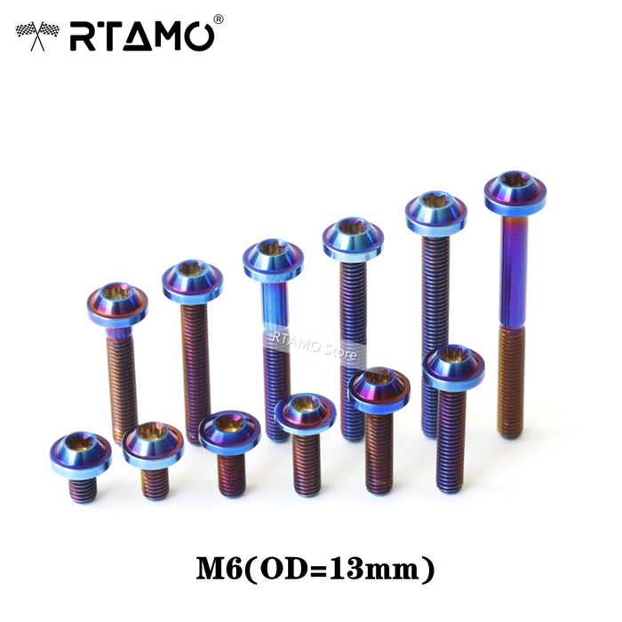 M6(OD=13mm) Titanium Disc Head Bolts