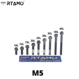 M5 Titanium Cylindrical Head Bolts Torx Drive