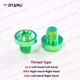 Titanium Mirror Bolts M10X10mm Disc Head