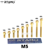 M5 Titanium Cylindrical Head Bolts Torx Drive