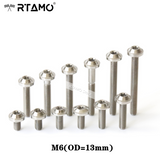 RTAMO M6(OD=13mm) Titanium Disc UFO Head Bolts