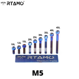 M5 Titanium Cylindrical Head Bolts Torx Drive