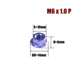 Titanium Flange Nuts M5 to M18 All Sizes