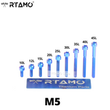 M5 Titanium Cylindrical Head Bolts Torx Drive