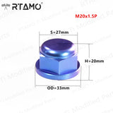 Titanium Rear Axle Closed-End Nut M20x1.5P