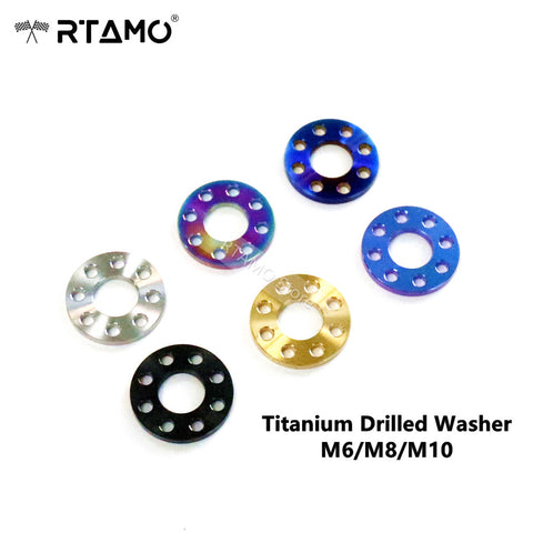 Titanium Drilled Washers M6/M8/M10 – RTAMO Titanium Aftermarket Parts