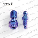 M10x1.0P/1.25P Titanium Brake Caliper Banjo Bolt & Bleed Nipple Kit