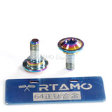 2PCS Titanium Disc Head Bolts M5X15/M6x15