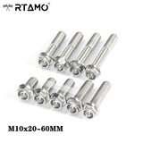M10 Titanium Drilled Hex Bolts 1.25P/1.5P