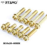 M10 Titanium Drilled Hex Bolts 1.25P/1.5P