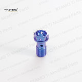 RTAMO Titanium Single Banjo Bolt Flange Drilled Head M10x1.0P/1.25P