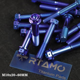 M10 Titanium Drilled Hex Bolts 1.25P/1.5P