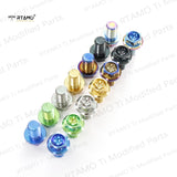 M10x15 Titanium Mirror Bolts Flange Drilled Head