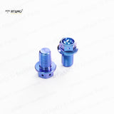 M10x15 Titanium Mirror Bolts Flange Drilled Head