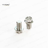 M10x15 Titanium Mirror Bolts Flange Drilled Head