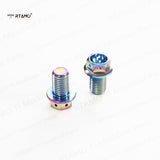 M10x15 Titanium Mirror Bolts Flange Drilled Head
