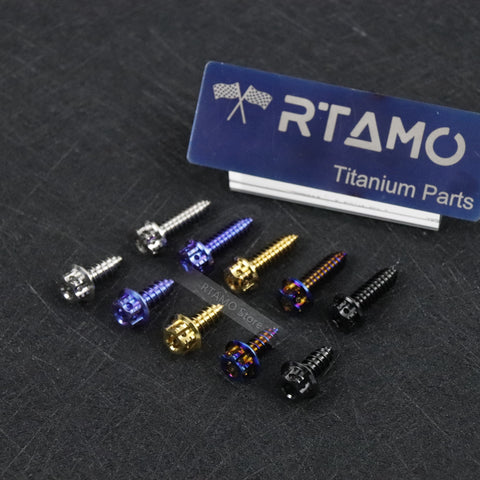 Titanium Self Tapping Screws M5/M6 Flange CNC Head