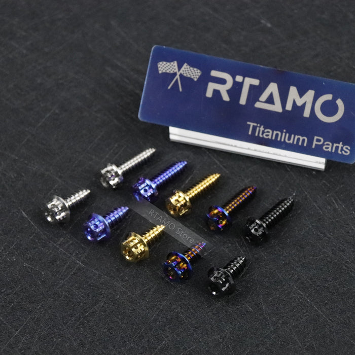 Titanium Self Tapping Screws M5/M6 Flange CNC Head