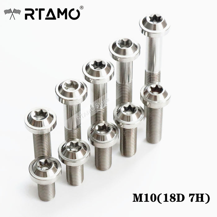 RTAMO M10 Titanium UFO Disc Head Bolts 1.25P/1.5P