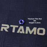 Titanium Thin Nuts CNC Machined M4/M5/M6