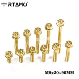M8 Titanium Race Drilled Hex Head Bolts