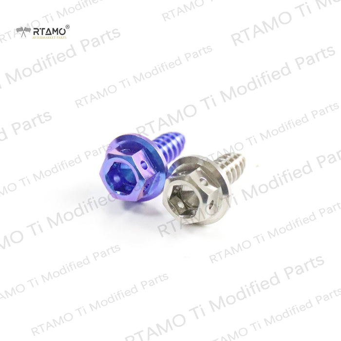 Titanium Self-Tapping Bolts M5x15 Hex Flange Spec Race Head