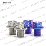 M10x10 Titanium Mirror Bolts Flange Drilled Head