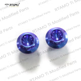 M10x10 Titanium Mirror Bolts Flange Drilled Head