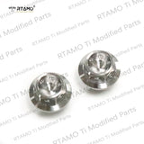 M10x10 Titanium Mirror Bolts Flange Drilled Head