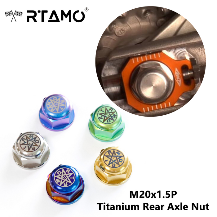 Titanium Rear Axle Closed-End Nut M20x1.5P
