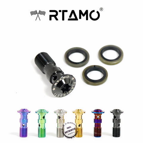 Titanium Double Banjo Bolt Disc Head T30 M10X1.25P/1.5P