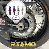 Titanium Alloy M10x1.25 Chain Adjuster Bolts Kit Fit for KTM690/790/1090/1290/SXF450
