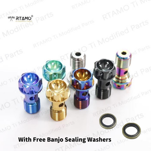 CNC Head Titanium Banjo Bolt M10x1.0P/1.25P
