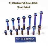 64 Titanium Full Forged Flange Torx Bolt M8 Dual-Drive